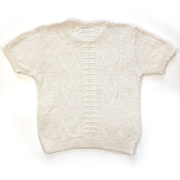 Orvis Women's Cream Cotton Crewneck Sweater Medium - Picture 5 of 7